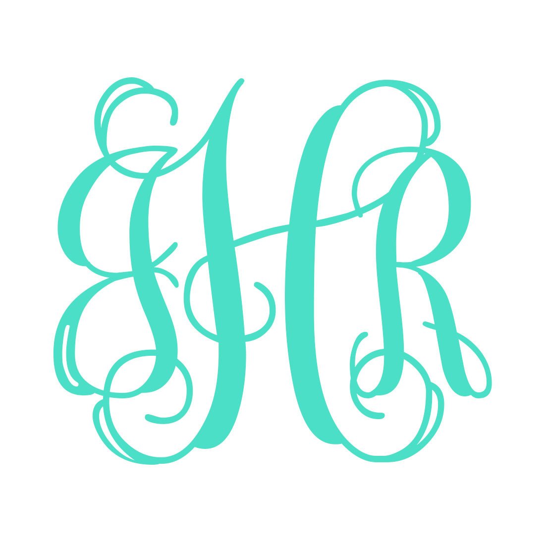 Custom Vinyl Monogram Decal – Bangles And Bags